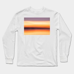 Abstract coastal theme using long exposure for intense color background with orange hue Long Sleeve T-Shirt